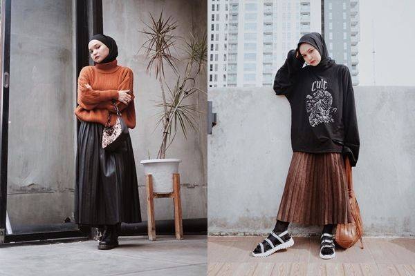 Mix and match outfit with Soraya Ulfa-style pleated skirt, present!