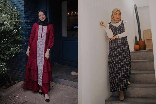 10 Celebrity Dress Outfit Isnaini Fauziah, Simple for OOTD!