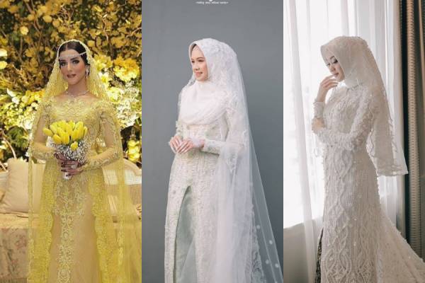 Wedding Kebaya Idea with Celebrity-style Veil, Elegant and Classy